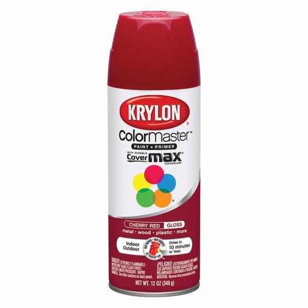 Krylon 12 Oz Cherry Red ColorMaster Paint + Primer 52101